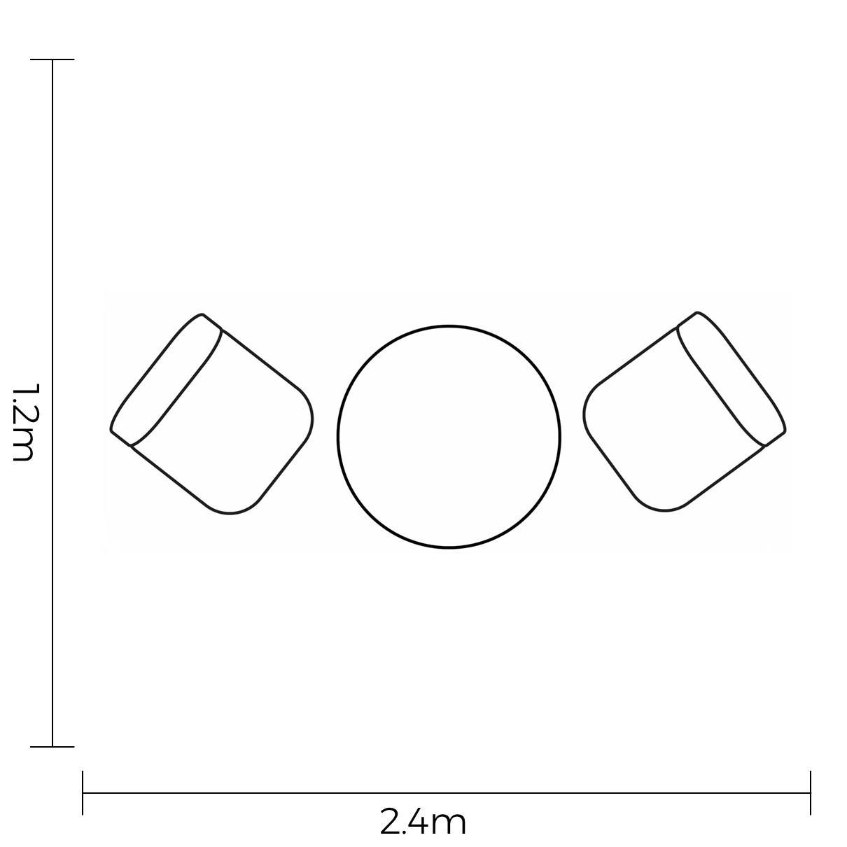 Eden Bistro Set footprint
